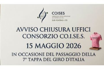 Avviso Chiusura Uffici Consorzio CO.I.SE.S. – 15 maggio 2026